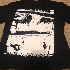 anime black T-shirt